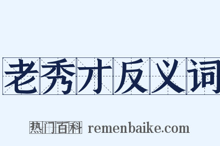老秀才反义词是什么意思的图片